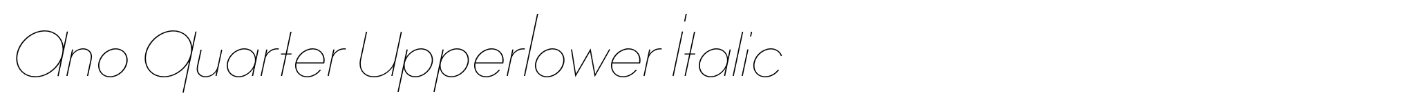 Ano Quarter UpperLower Italic image
